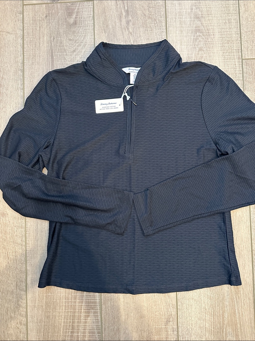 Tommy Bahama Black Quarter-Zip Lightweight Pullover